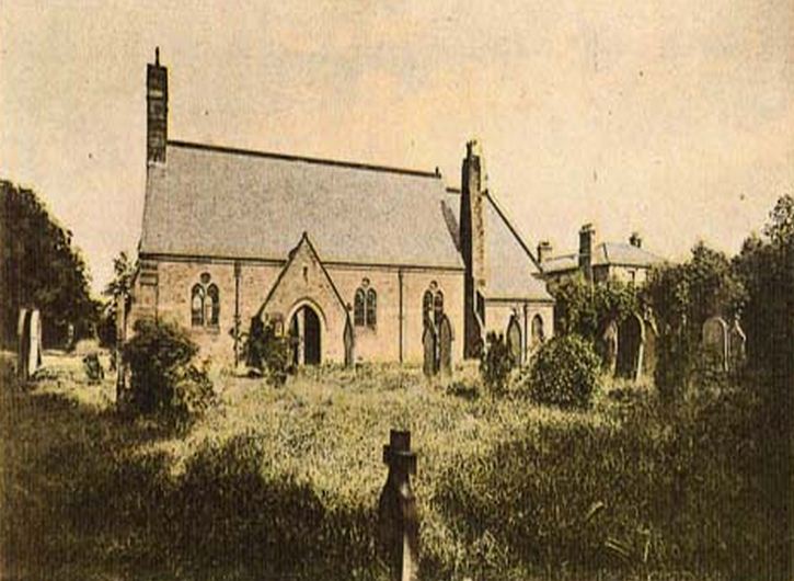 St. Paul the Aspostle Church and Vicarage, Choppington 1910.JPG