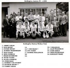 Bedlington Juniors Football team c1962